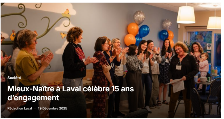Mieux-Naître à Laval à la une du Courrier Laval