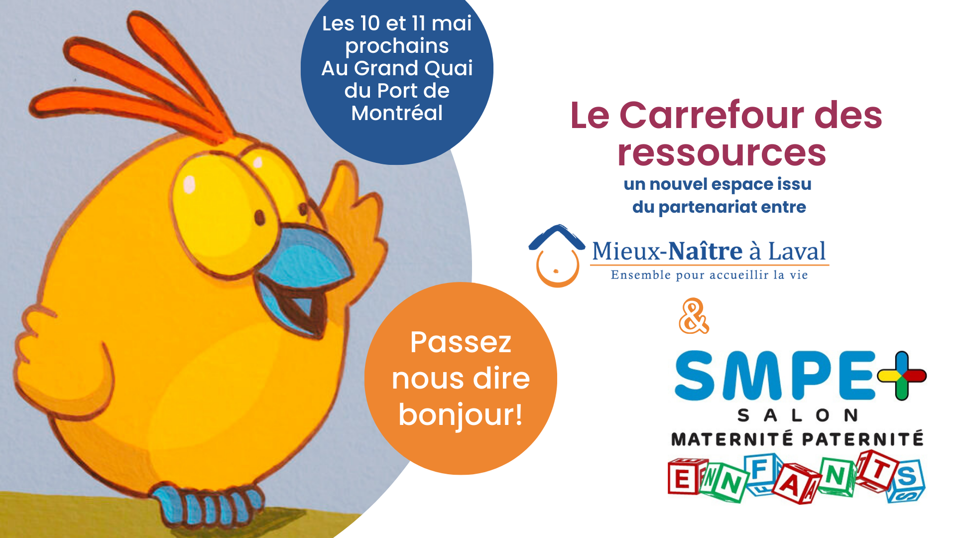 Venez nous voir au Salon Maternité Paternité Enfants!